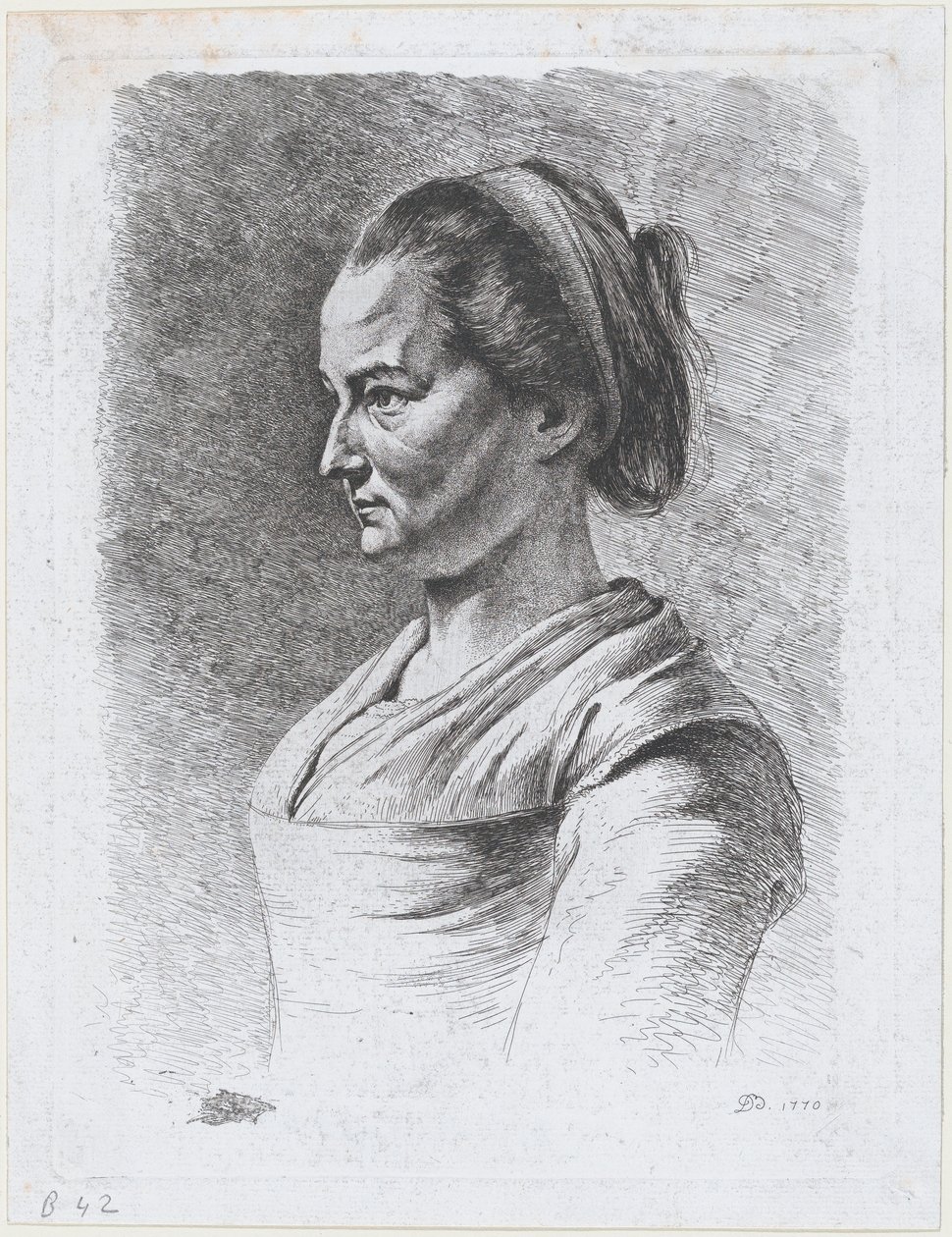 Børnesygeplejersken Josephine, 1770. af Jean Jacques de Boissieu