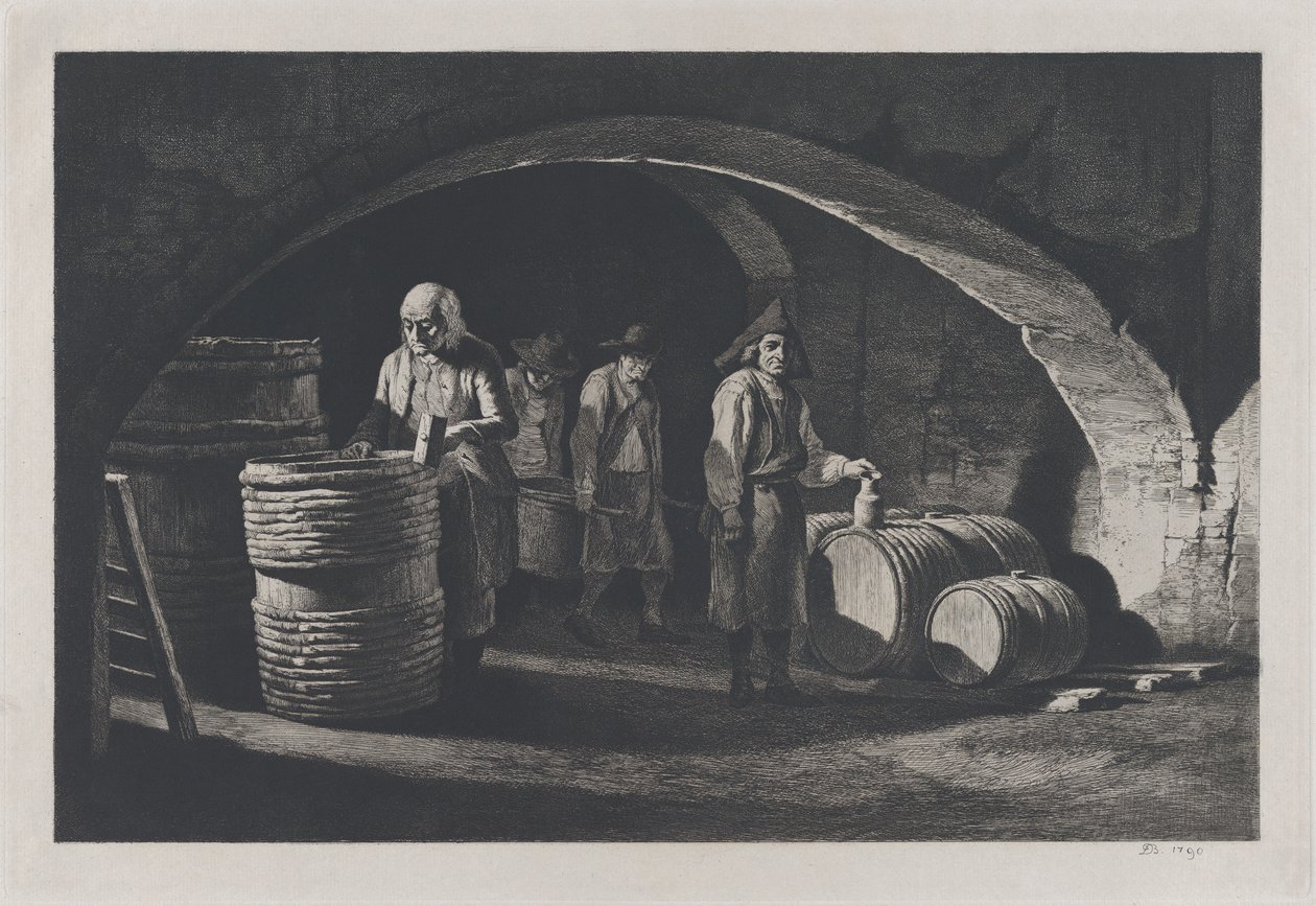 The Coopers, slutningen af 1800-tallets reproduktion af originalen fra 1790. af Jean Jacques de Boissieu