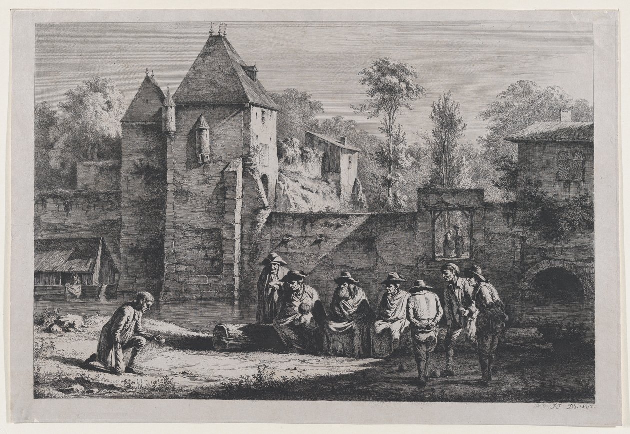 Den gamle port i Vaise, Lyon, 1803. af Jean Jacques de Boissieu