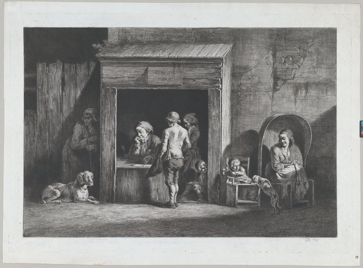 Den offentlige skribent, 1790. af Jean Jacques de Boissieu