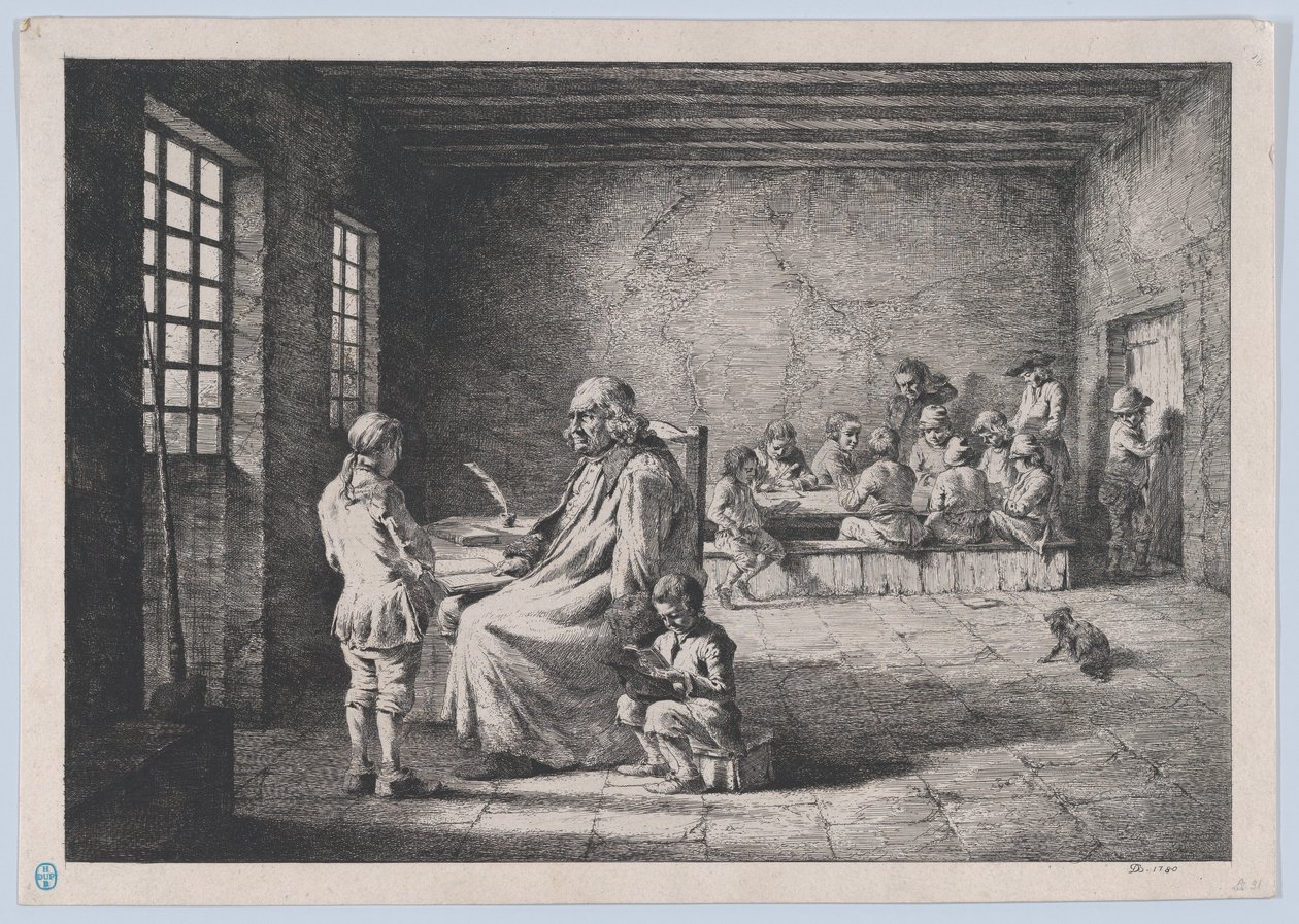 Skolemesteren, 1780. af Jean Jacques de Boissieu
