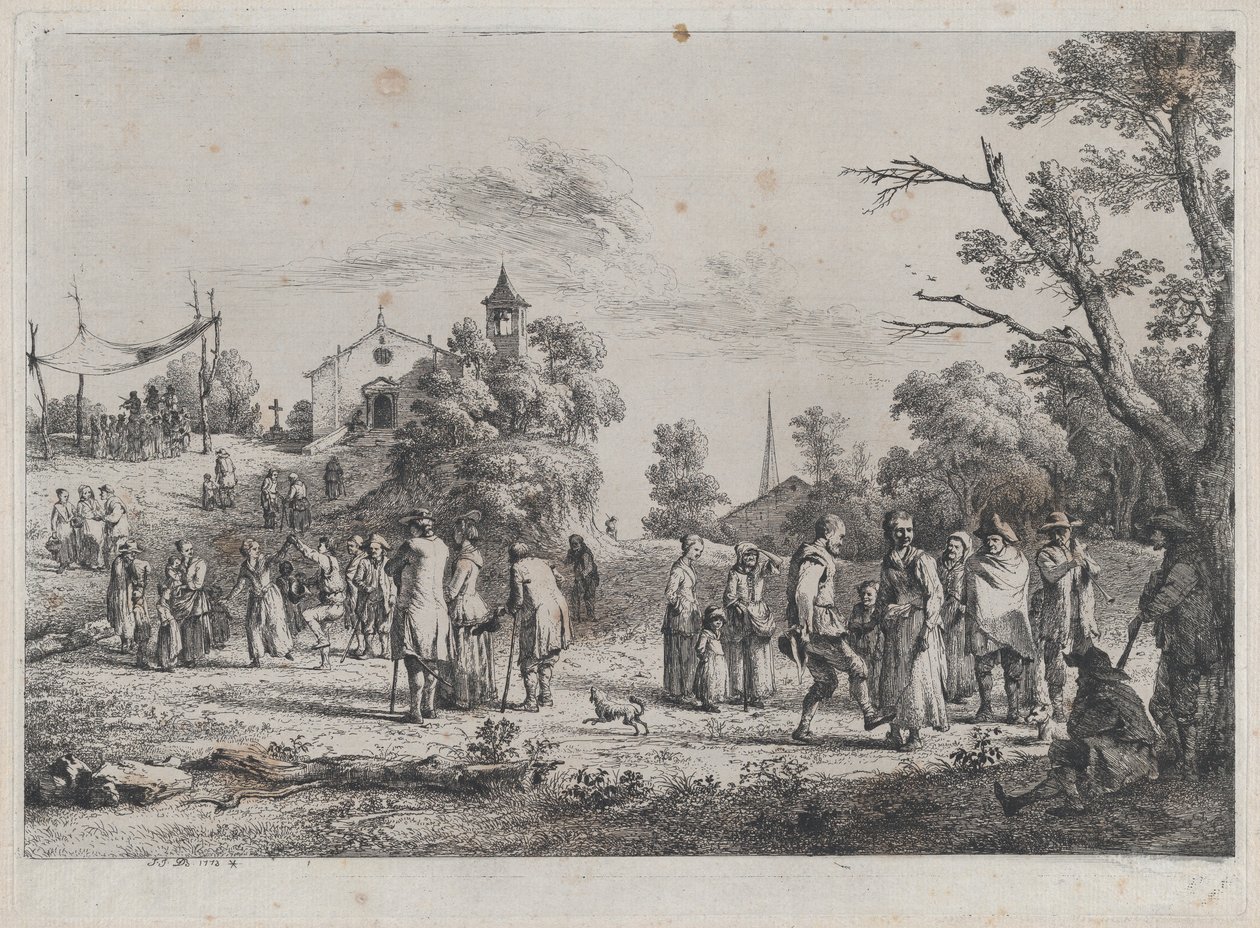 Landsbyfest, 1773. af Jean Jacques de Boissieu