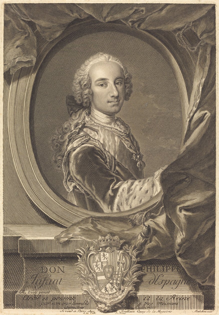 Don Philip, Spædbarn af Spanien af Jean Joseph Balechou after Louis Rene de Vialy
