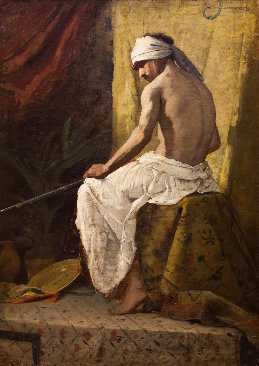 Arabe asis, ingen dato. (Olie på lærred) af Jean Joseph Benjamin Constant