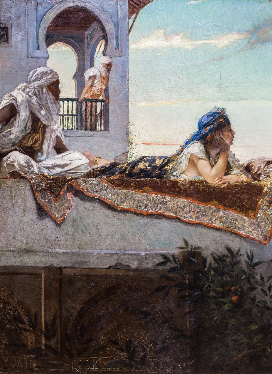 Aften på terrasserne (Marokko) af Jean Joseph Benjamin Constant