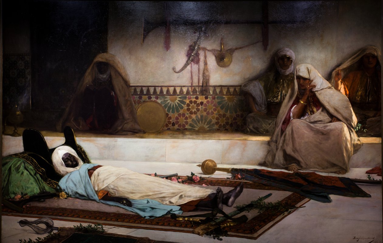 Begravelsesdag - Scene fra Marokko af Jean Joseph Benjamin Constant