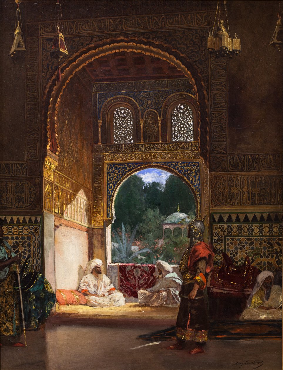 I sultanens palads, udateret. (Olie på lærred) af Jean Joseph Benjamin Constant