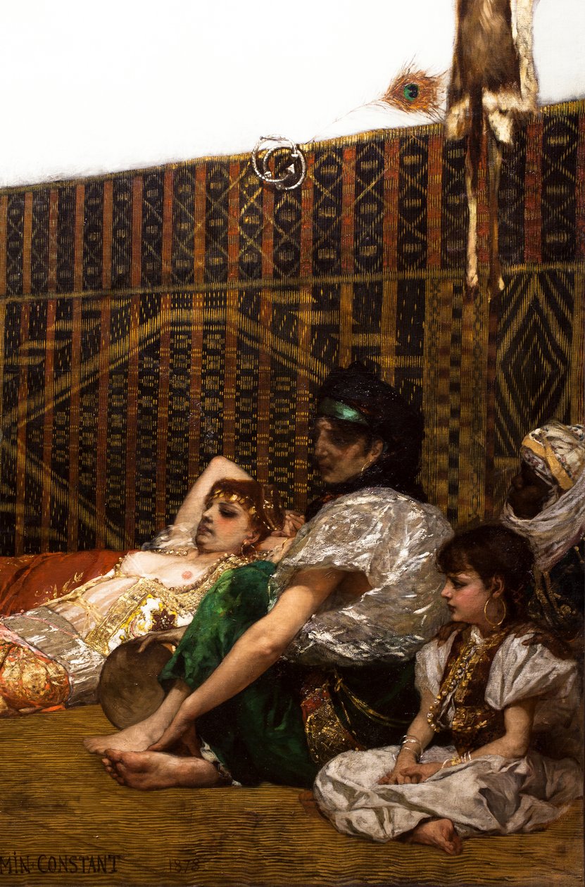 Interiør af et harem i Marokko (detalje) af Jean Joseph Benjamin Constant