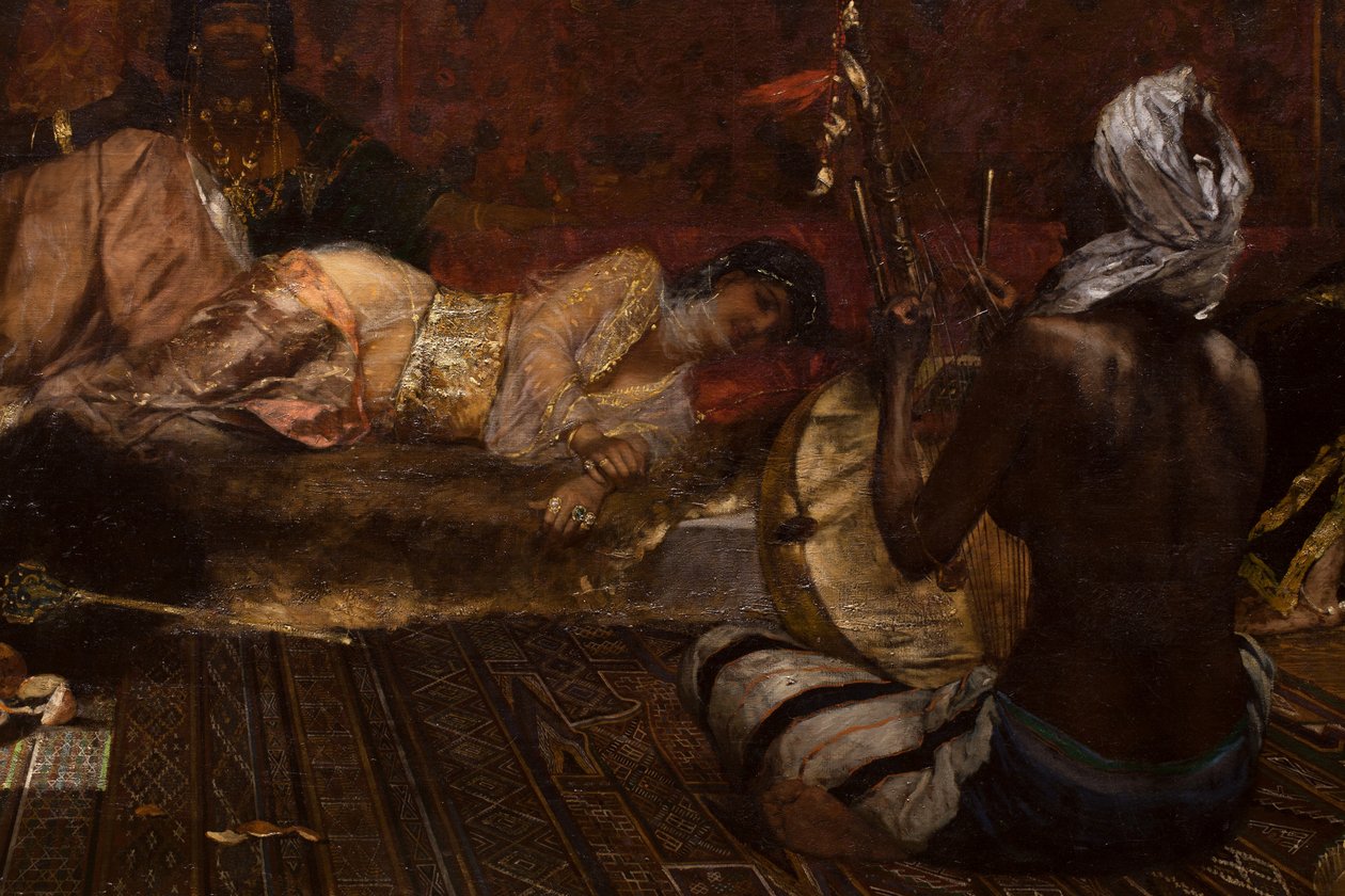 Interiør af et harem i Marokko (detalje) af Jean Joseph Benjamin Constant