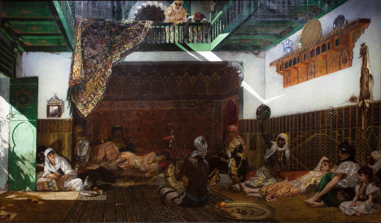 Interiør i et harem i Marokko af Jean Joseph Benjamin Constant