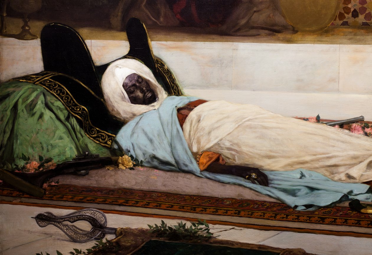 Le jour des funerailles - Scene fra Marokko (detalje) af Jean Joseph Benjamin Constant