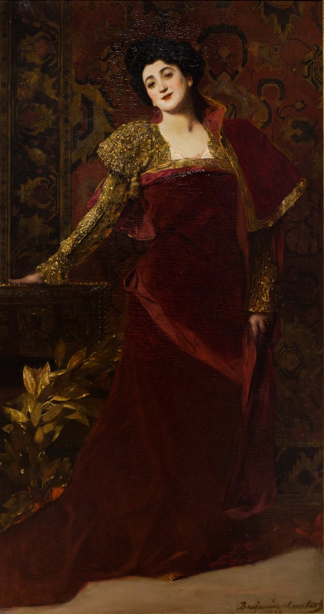 Portræt af Emma Calve af Jean Joseph Benjamin Constant