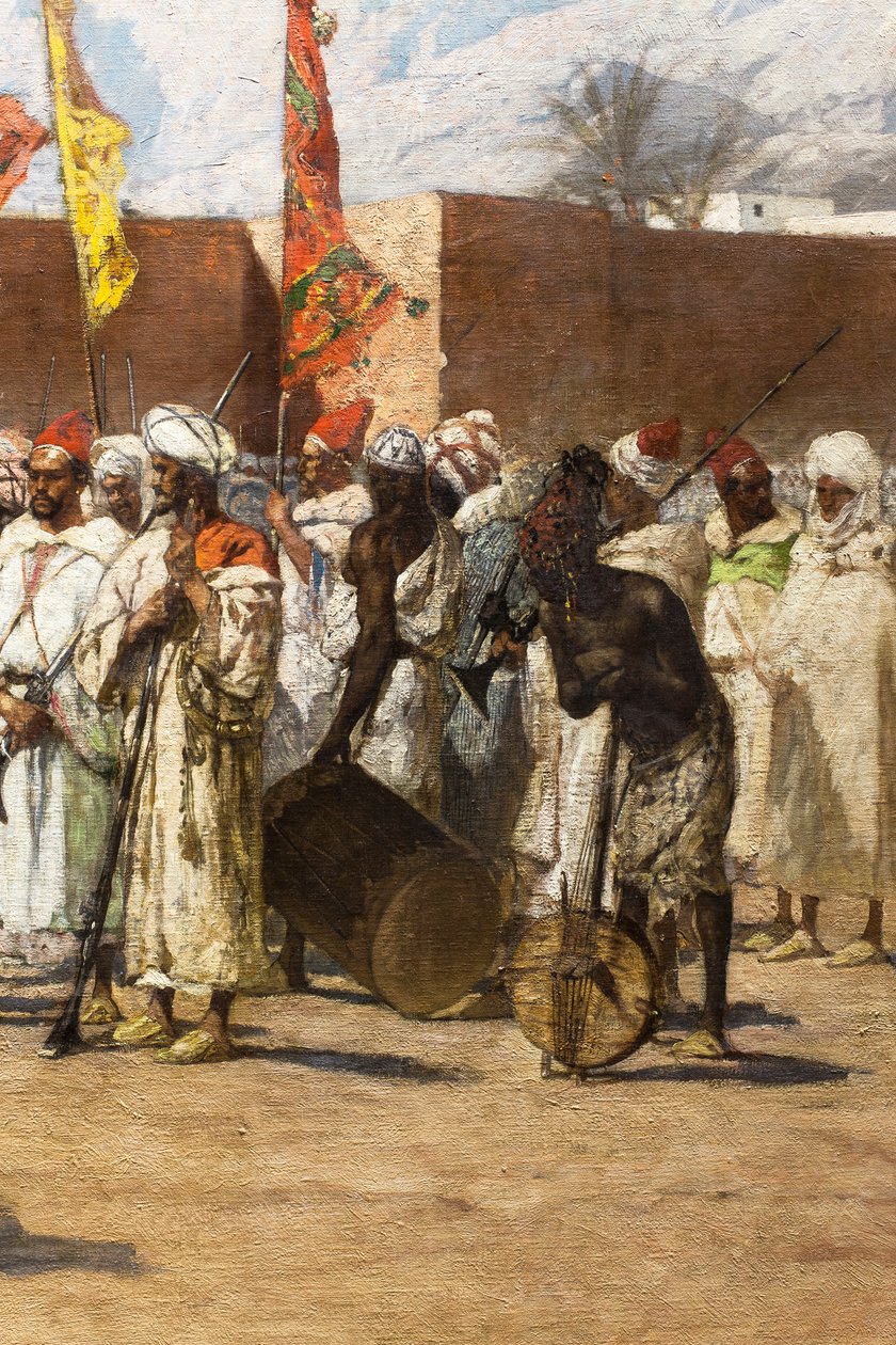 De sidste oprørere, marokkansk historisk scene (detalje) af Jean Joseph Benjamin Constant