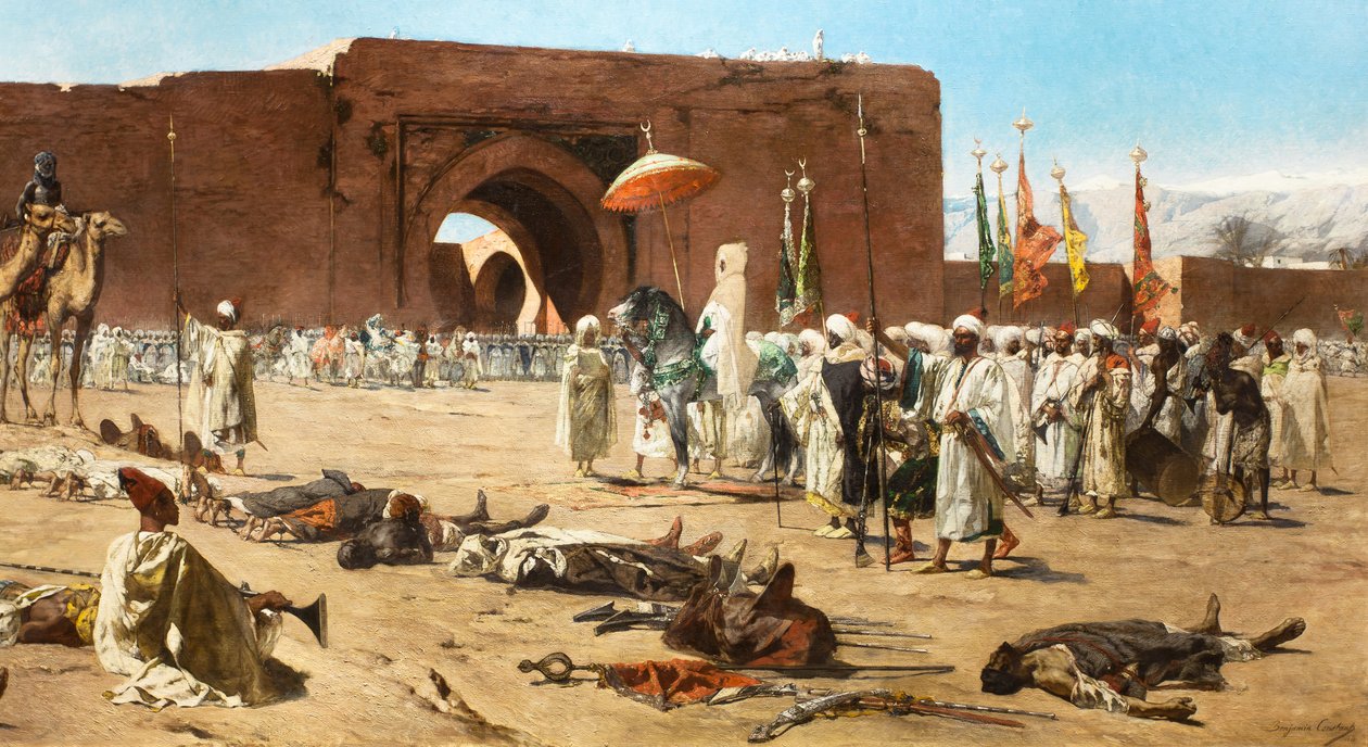 De sidste oprørere, marokkansk historisk scene (detalje) af Jean Joseph Benjamin Constant