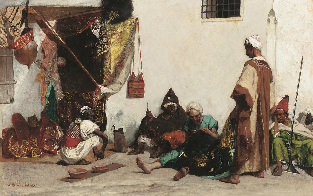 Skrædderforretningen, 1878 af Jean Joseph Benjamin Constant