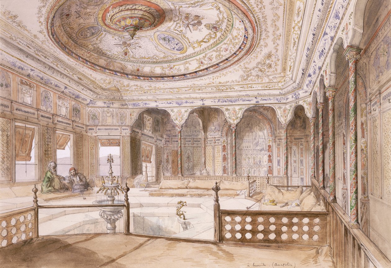 Et interiør af et palads i Uyne, af Jean Joseph Bonaventure Laurens