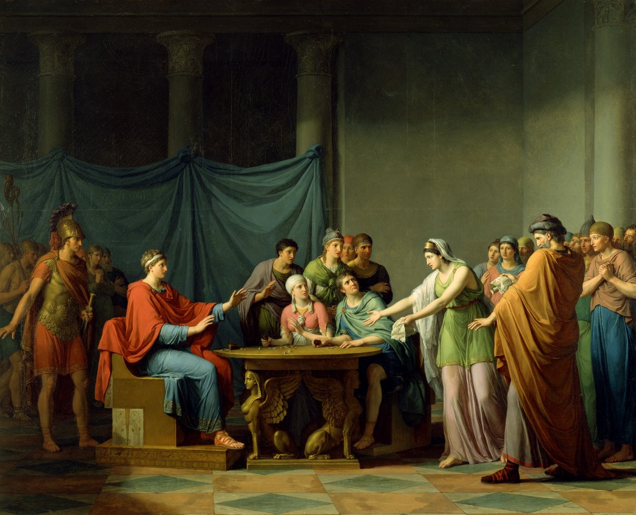 Berenike bebrejder Ptolemaios af Jean Joseph Taillasson