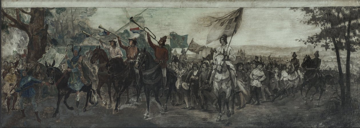 Skitse til udsmykning af galleriet i Sorbonnes Cour d
