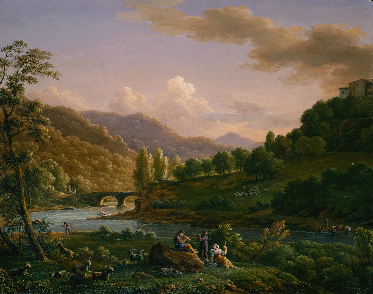 En pastoral scene af Jean Joseph Xavier Bidauld