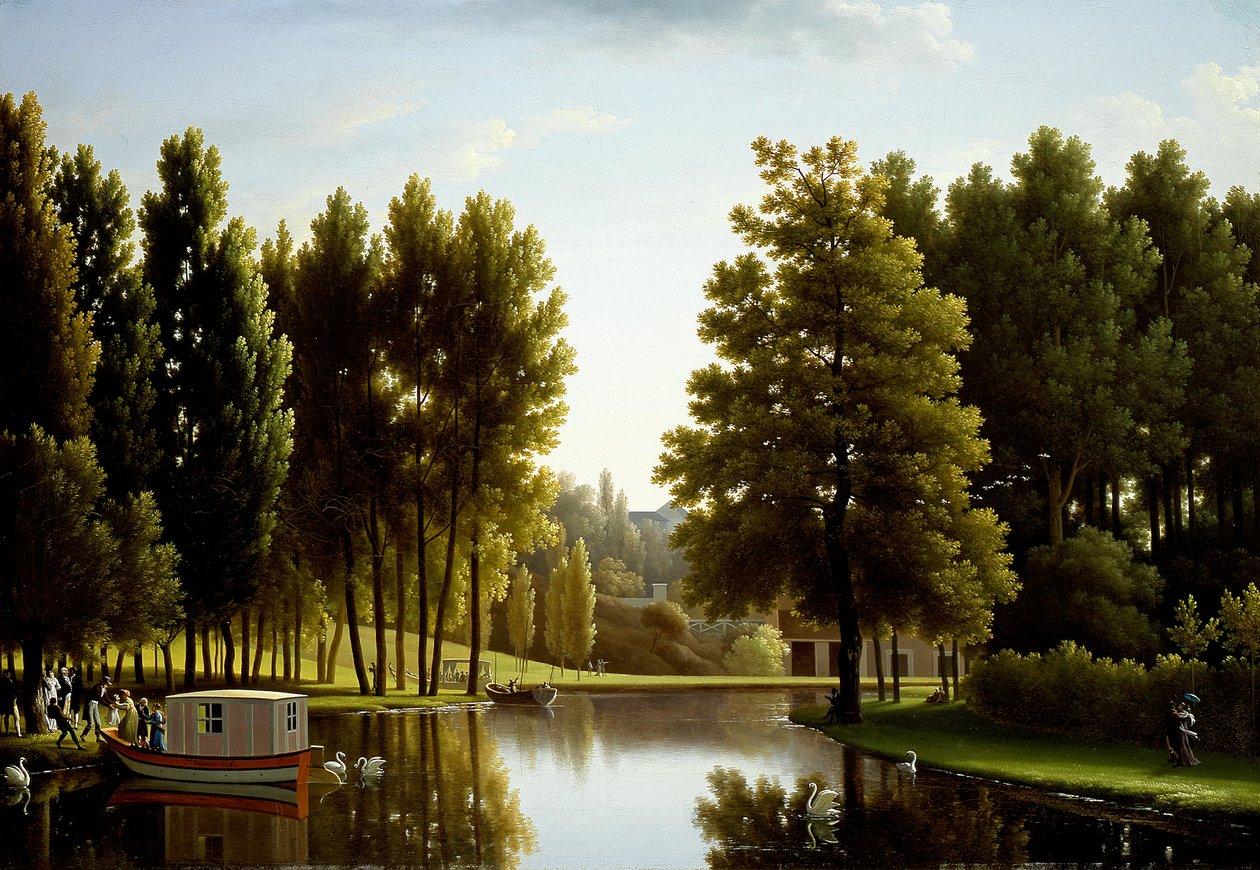 Fransk: Le parc à Mortefontaine Parken ved Mortefontaine af Jean Joseph Xavier Bidauld