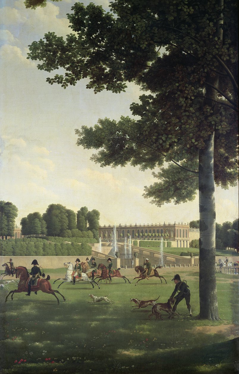 Det åbne rum foran Grand Trianon, 1810 af Jean Joseph Xavier Bidauld