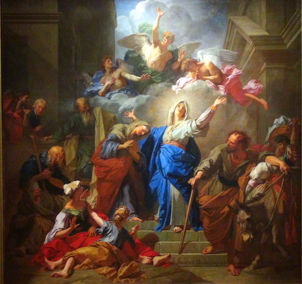 Fransk: La Visitation de la Vierge (Le Magnificat) Visitation de la Vierge af Jean Jouvenet af Jean Jouvenet