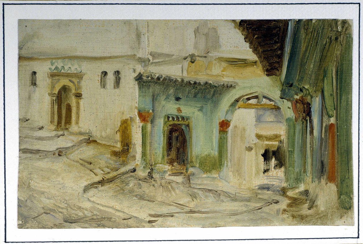 Caféen kaldet "" de Fromentin", Algier af Lecomte du Nouy (1842 - 1923), slutningen af ​​det 19. århundrede af Jean Jules Antoine Lecomte du Nouy