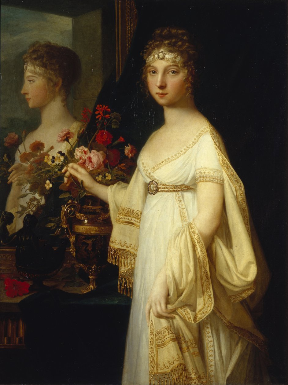 Portræt af kejserinde Elizabeth Alexeievna, prinsesse Louise af Baden 1779-1826, 1802 af Jean Laurent Monnier