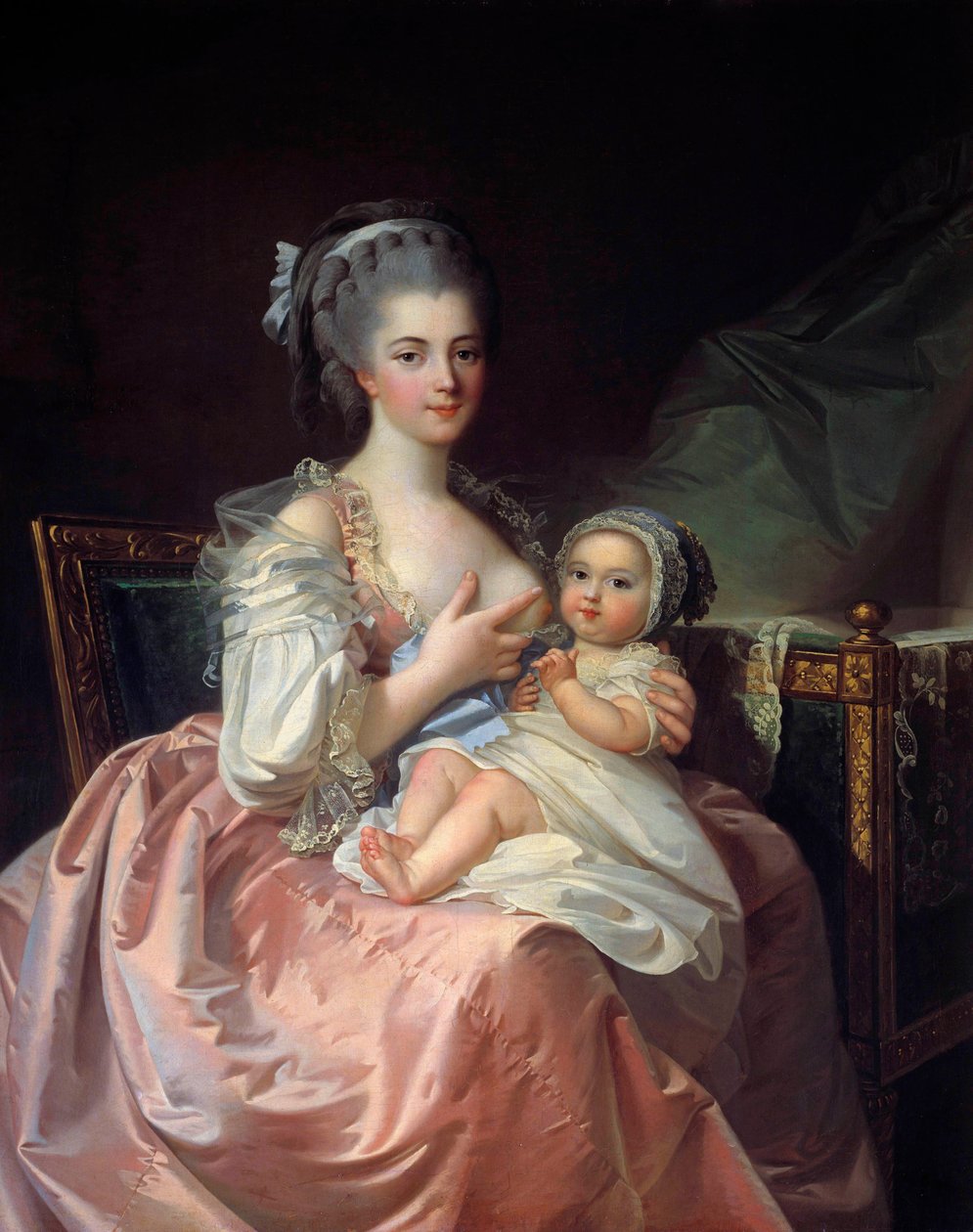 Mor ammer sit barn Maleri af Jean Laurent Mosnier (1743-1808) 1700-tallet. Macon, Museum of Fine Arts af Jean Laurent Mosnier