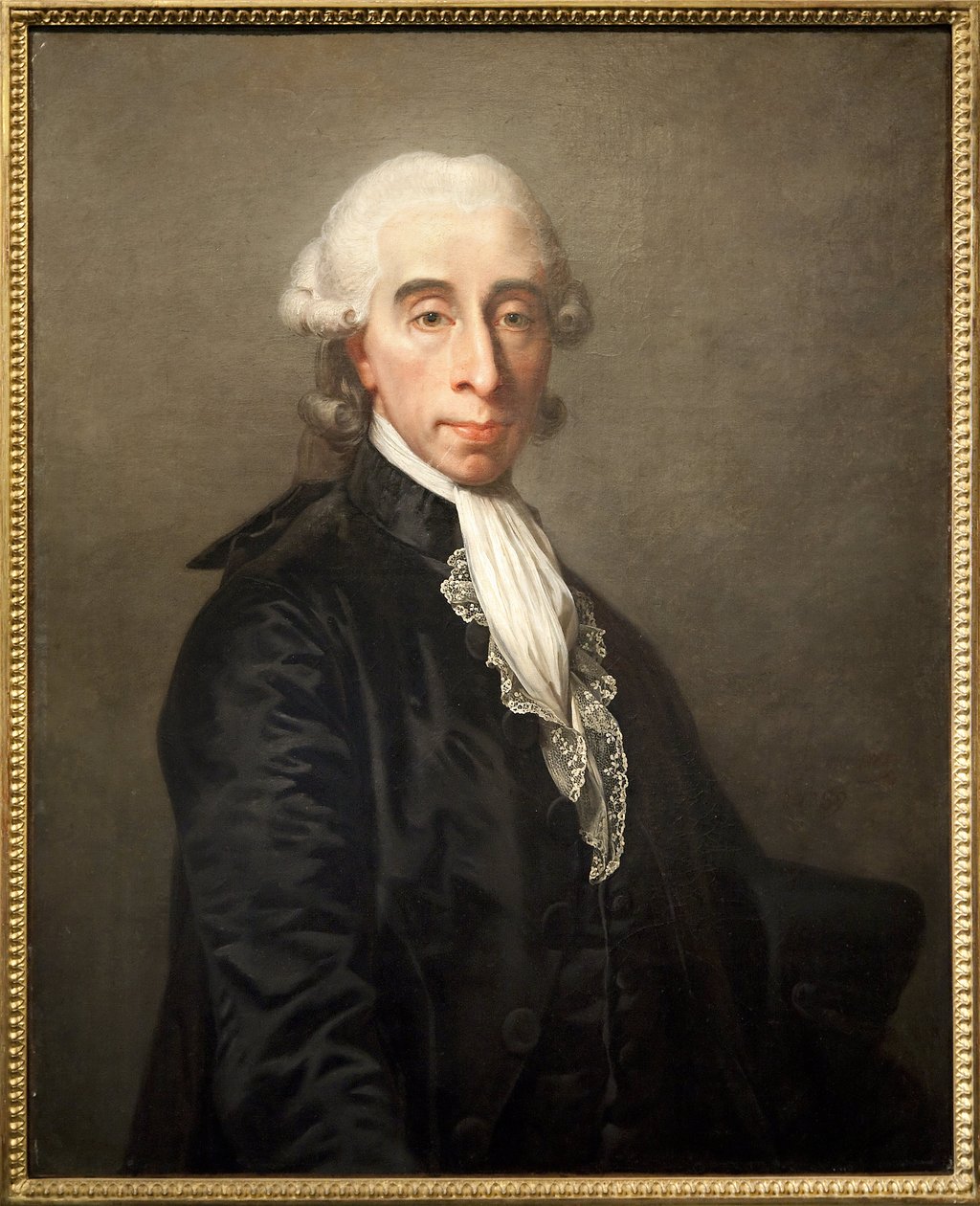Portræt af Jean Sylvain Bailly (1736-1793), fransk videnskabsmand, politiker, valgt til første borgmester i byen Paris den 15. juli 1789 under den franske revolution, Guillotine sous la Terreur. Oliemaleri på lærred af Jean Laurent Mosnier (1746-1808). Fot af Jean Laurent Mosnier
