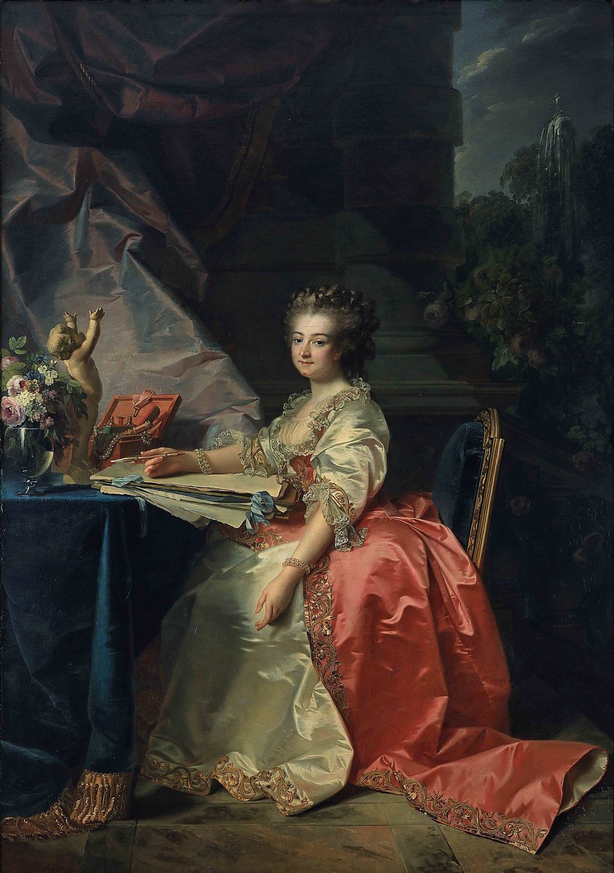 Portræt af Marie Louise af Savoyen 1749-1792, prinsesse af Lamballe, 1780. af Jean Laurent Mosnier