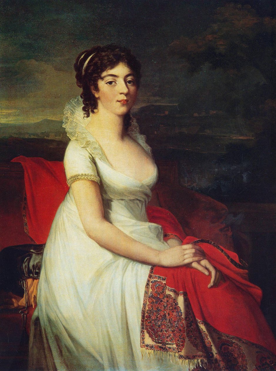 Portræt af prinsesse Yelizaveta Shakhovskaya af Jean Laurent Mosnier