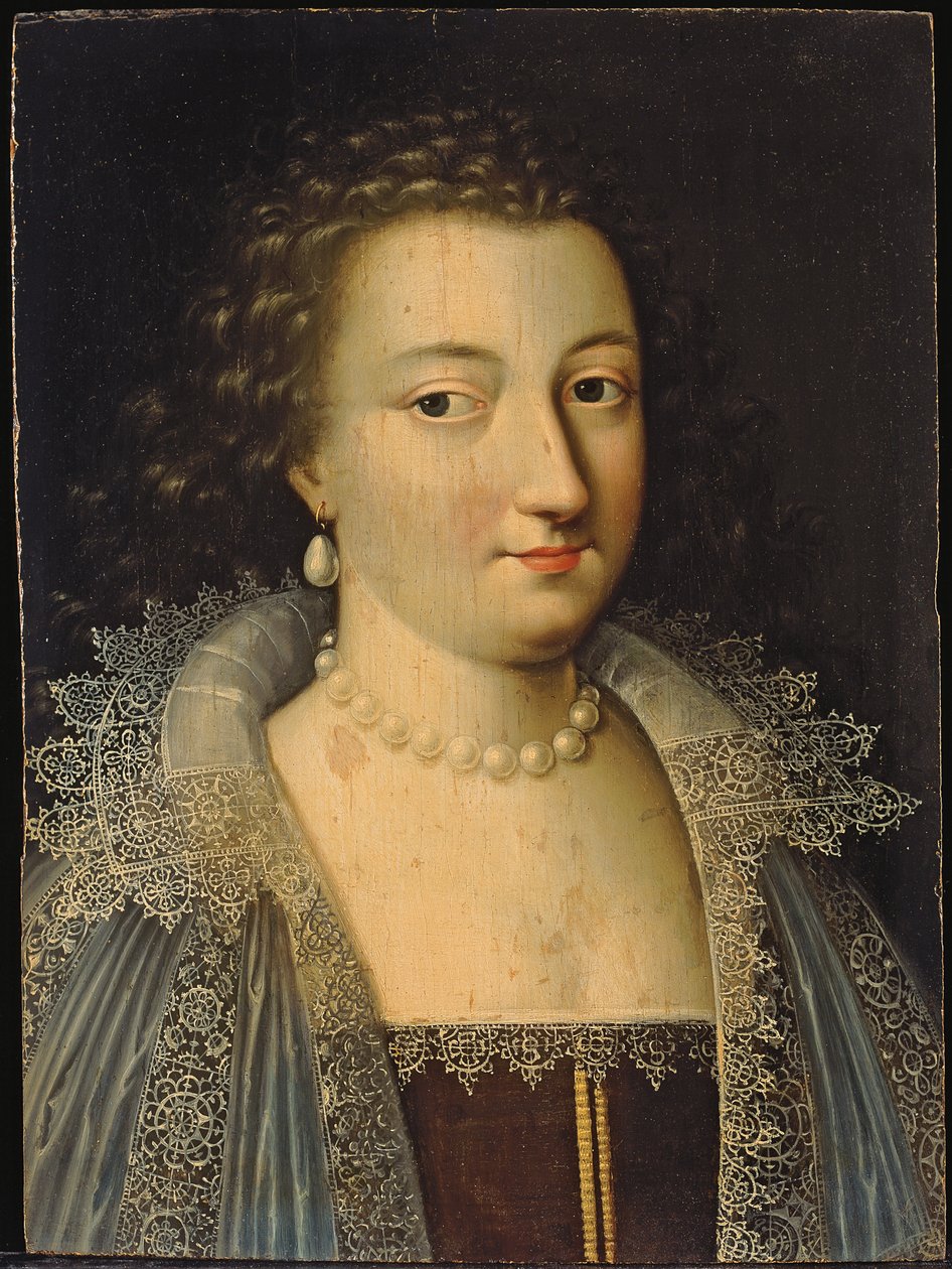 Portræt af en dame, sandsynligvis Marie de Rohan-Montbazon, hertuginde af Luynes derefter af Chevreuse af Jean Leblond