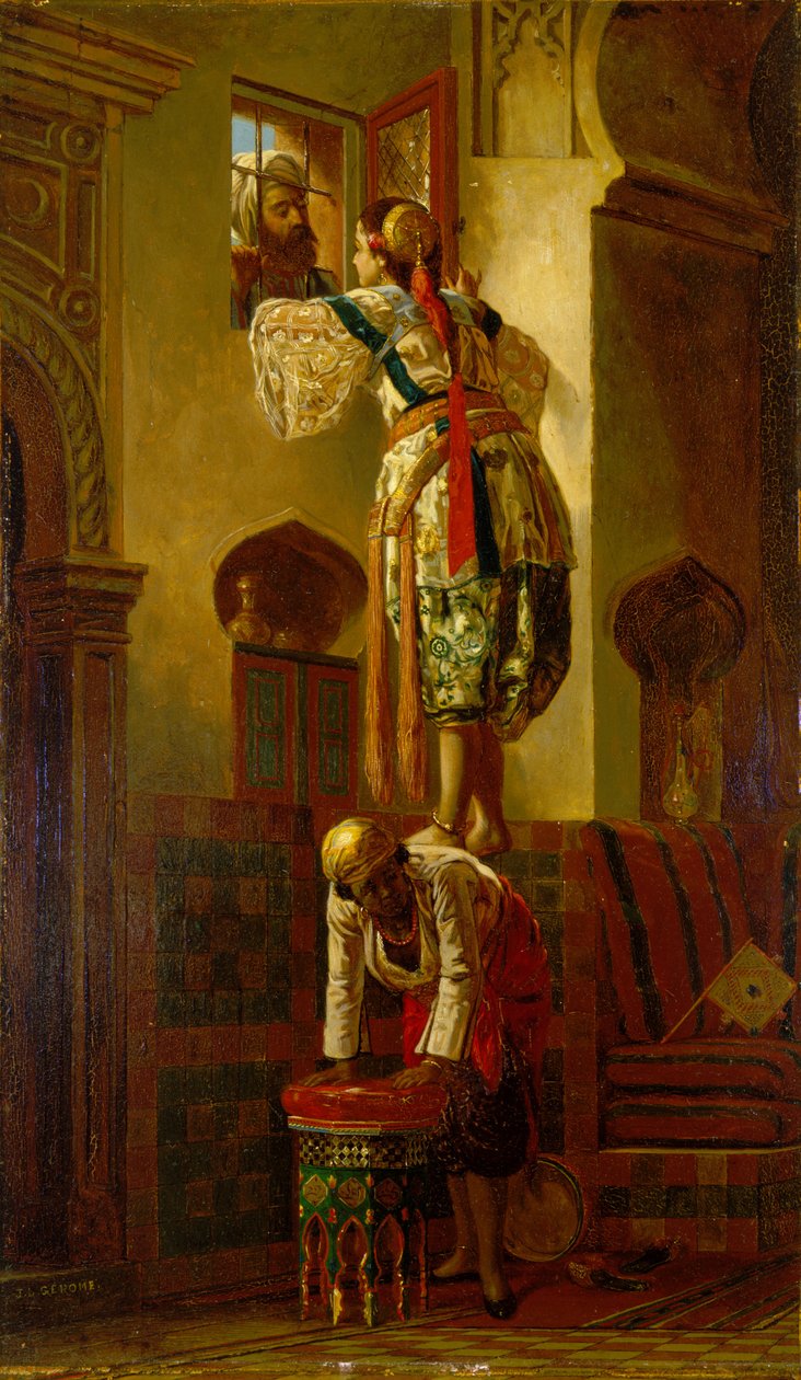 Trystet af Jean Leon (attr. to) Gerome