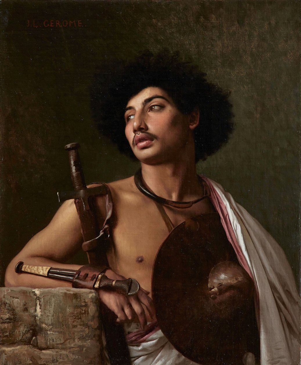 En Bischari-kriger af Jean Leon Gerome