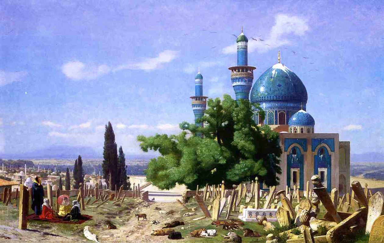 En forladt kirkegård af Jean Leon Gerome