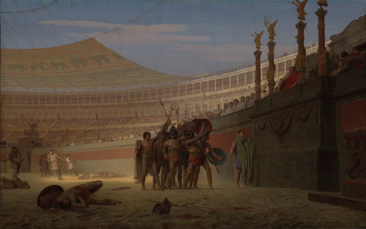 Hil Cæsar! Morituri te salutant (Hil Cæsar! Vi, der skal dø, hilser dig) af Jean Leon Gerome
