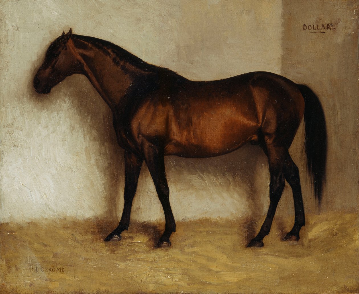 Dollar, en bugtjæger i en løs æske, af Jean Leon Gerome
