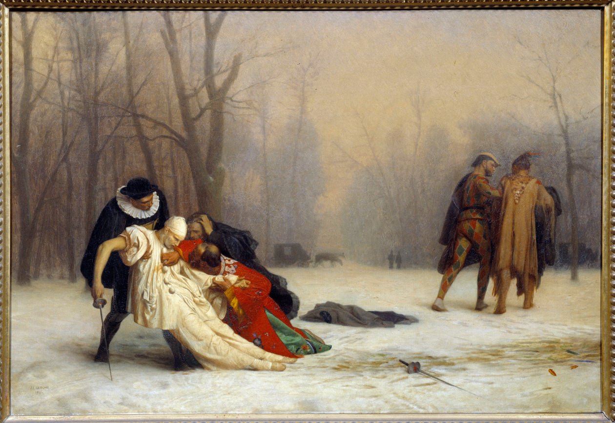 Duel efter en kuglemaske Maleri af Jean Leon Gerome (1824-1904) af Jean Leon Gerome