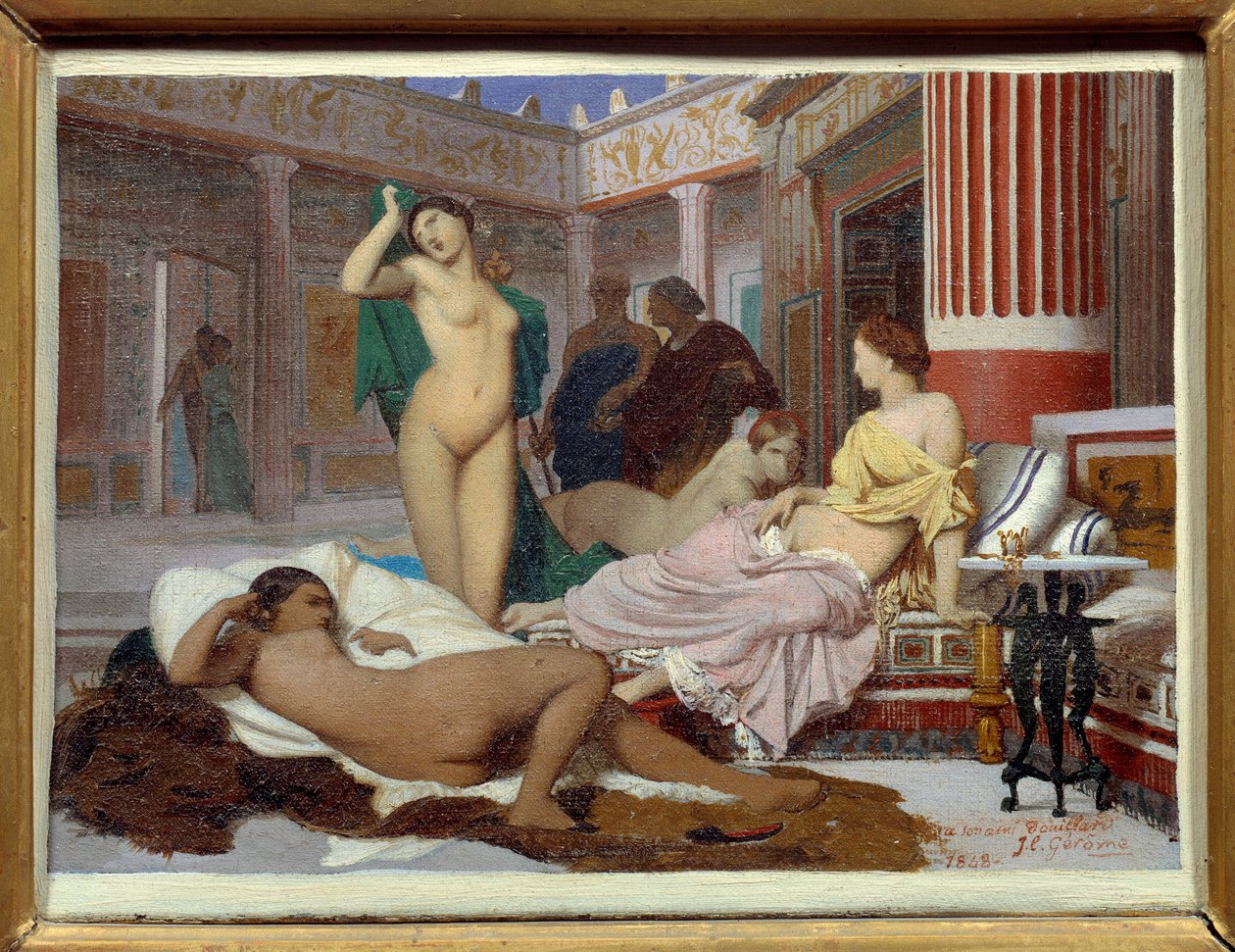 græsk interiør. Maleri af Jean Leon Gerome (1824-1904) af Jean Leon Gerome