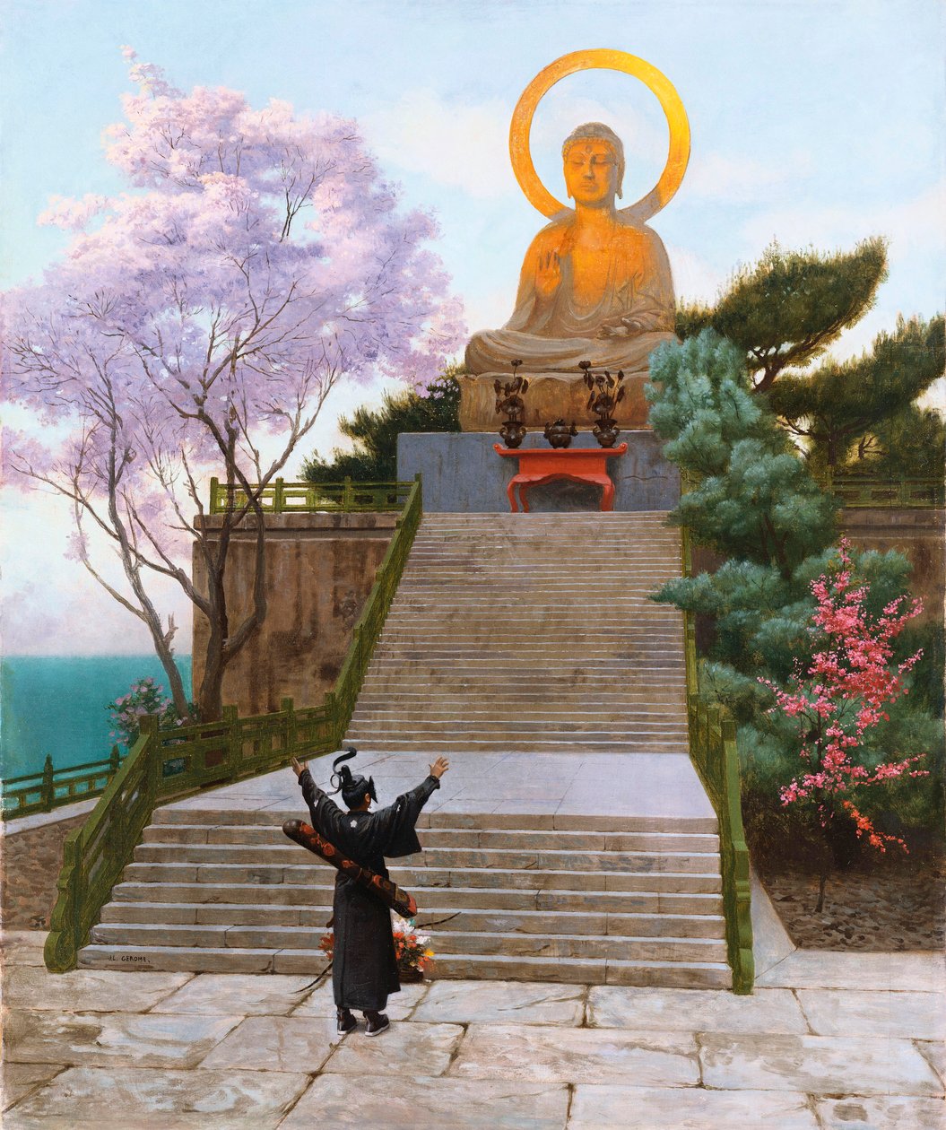 Japanere bønfalder om en guddommelighed af Jean Leon Gerome