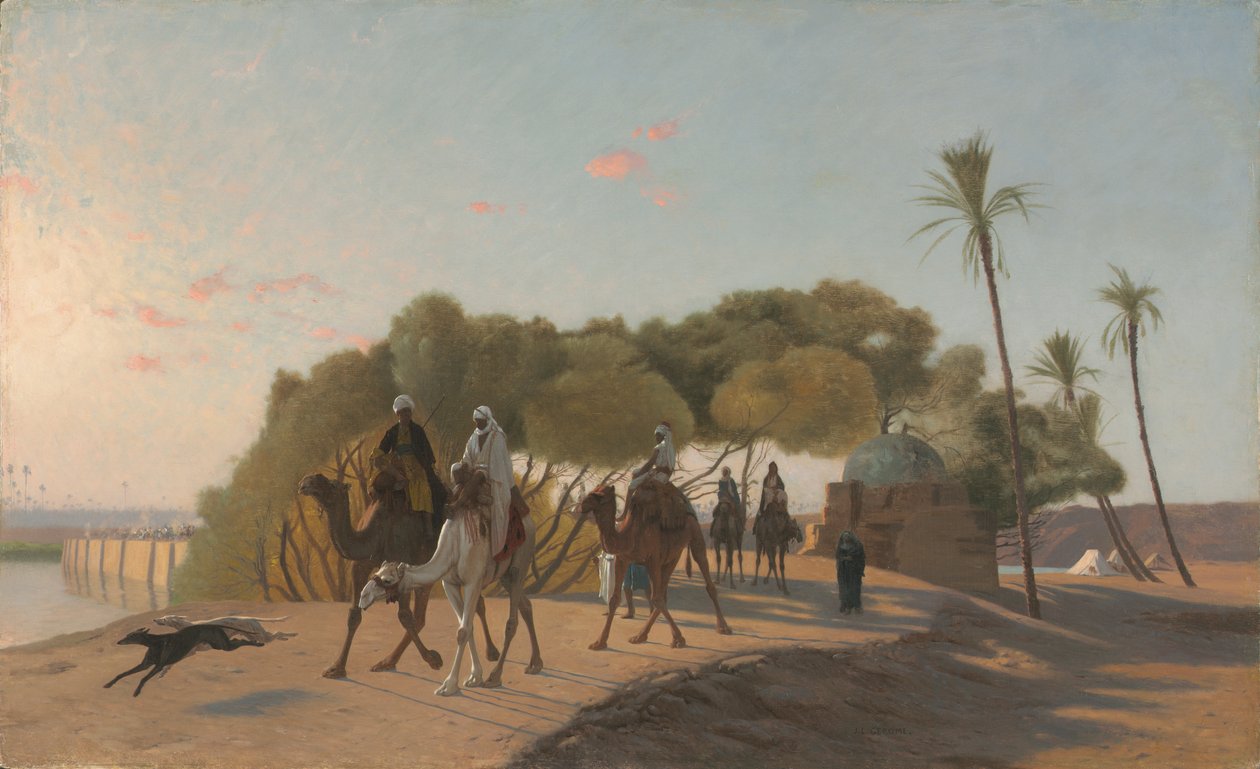 Forlader oasen af Jean Leon Gerome