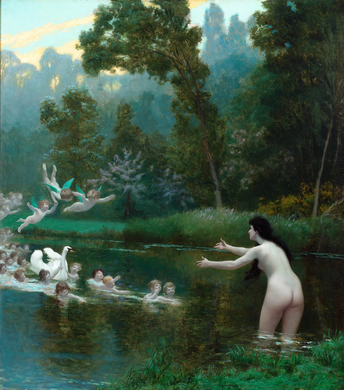 Leda og Svanen af Jean Leon Gerome