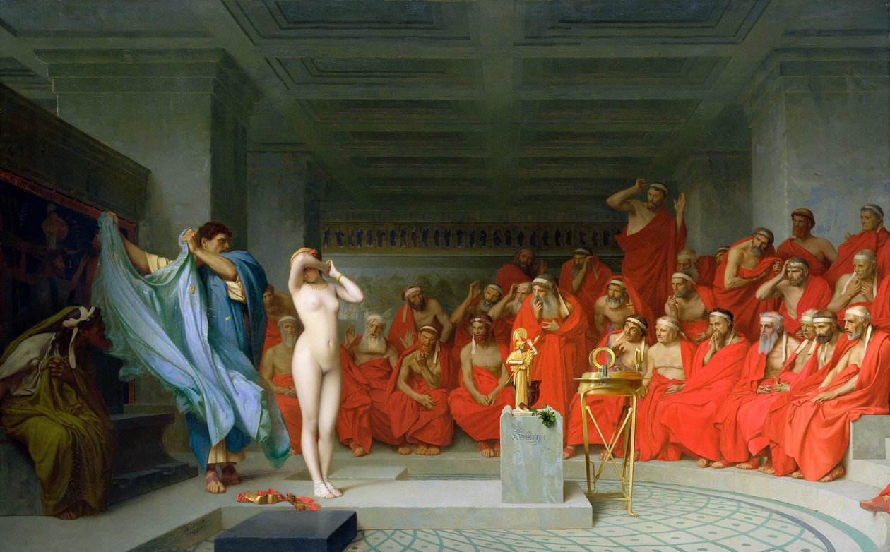 Phryne foran Areopagen af Jean Leon Gerome