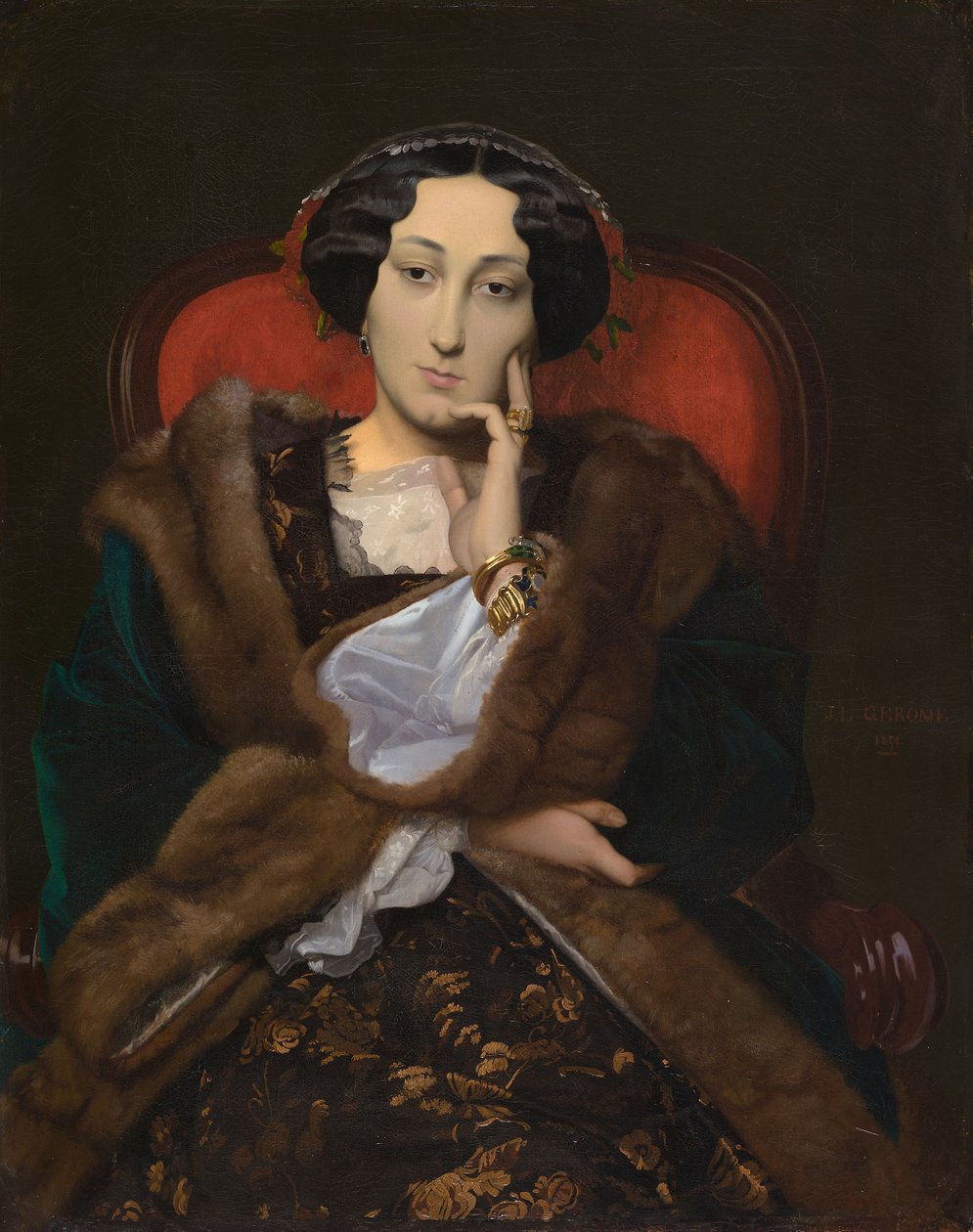 Portræt af en kvinde af Jean Leon Gerome