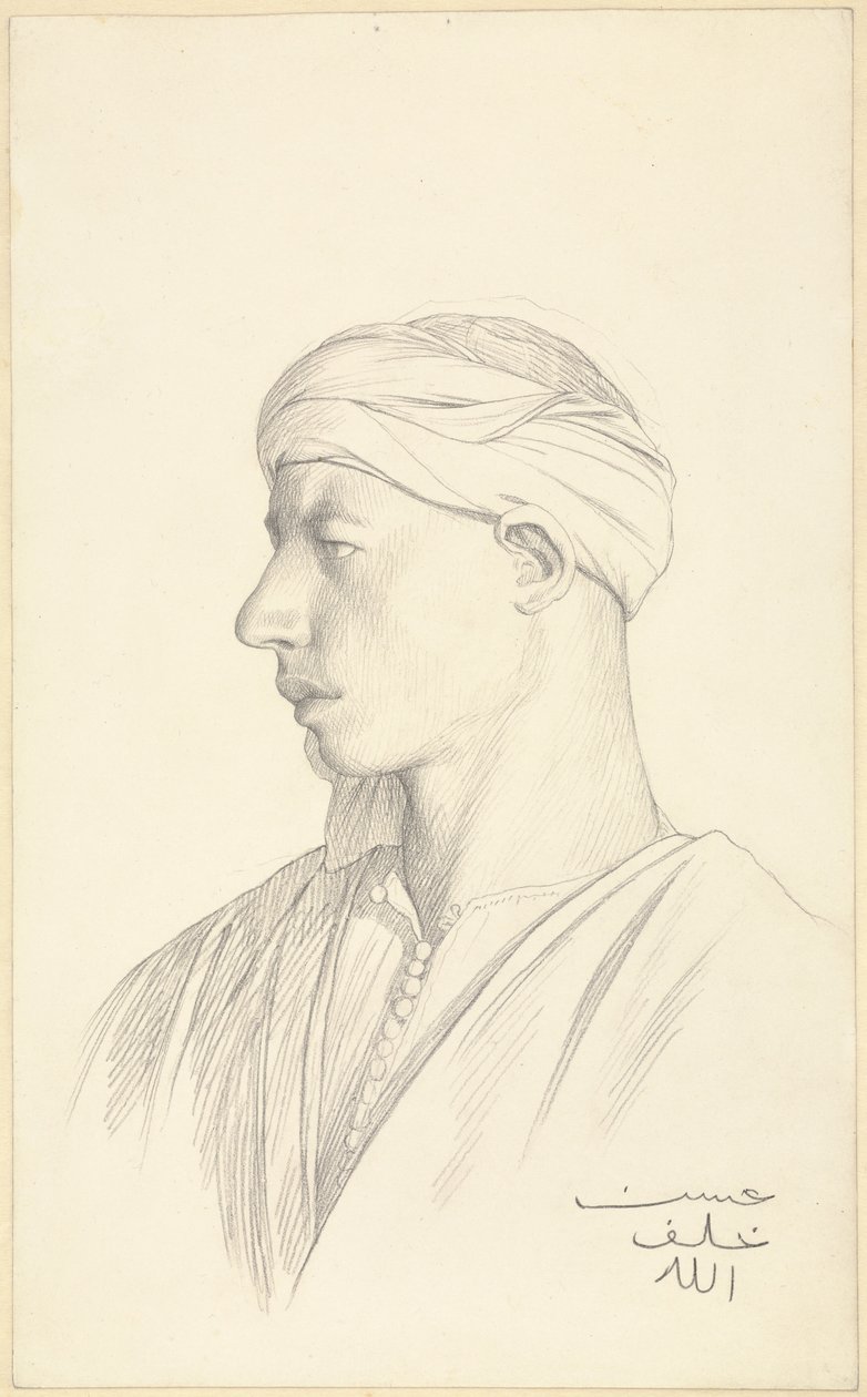 Portræt af en egyptisk fellah af Jean Leon Gerome