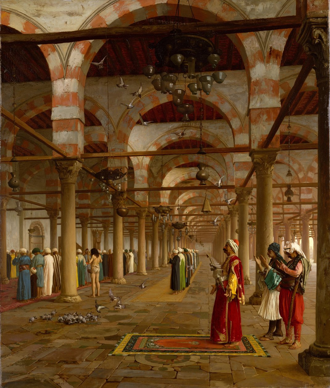 Bøn i moskeen af Jean Leon Gerome