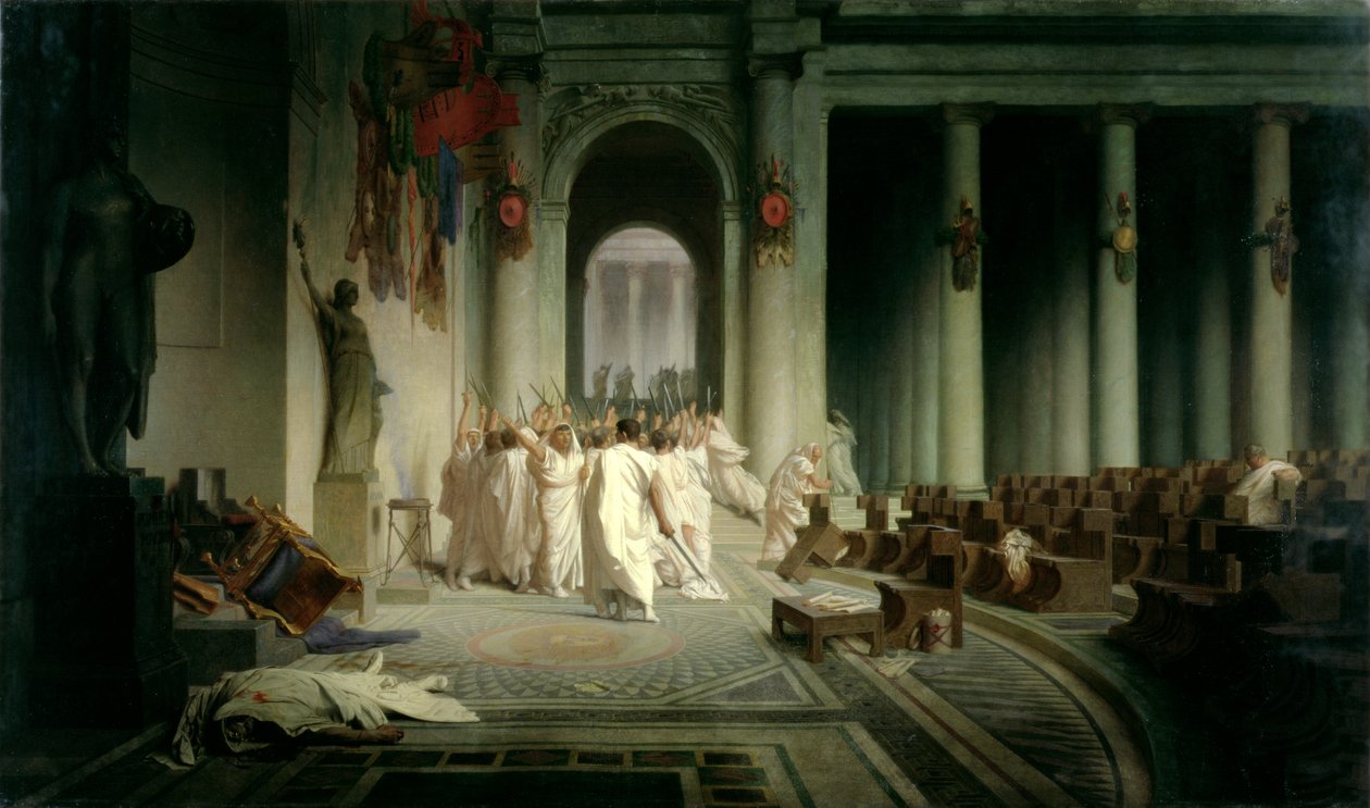 Cæsars død af Jean Leon Gerome