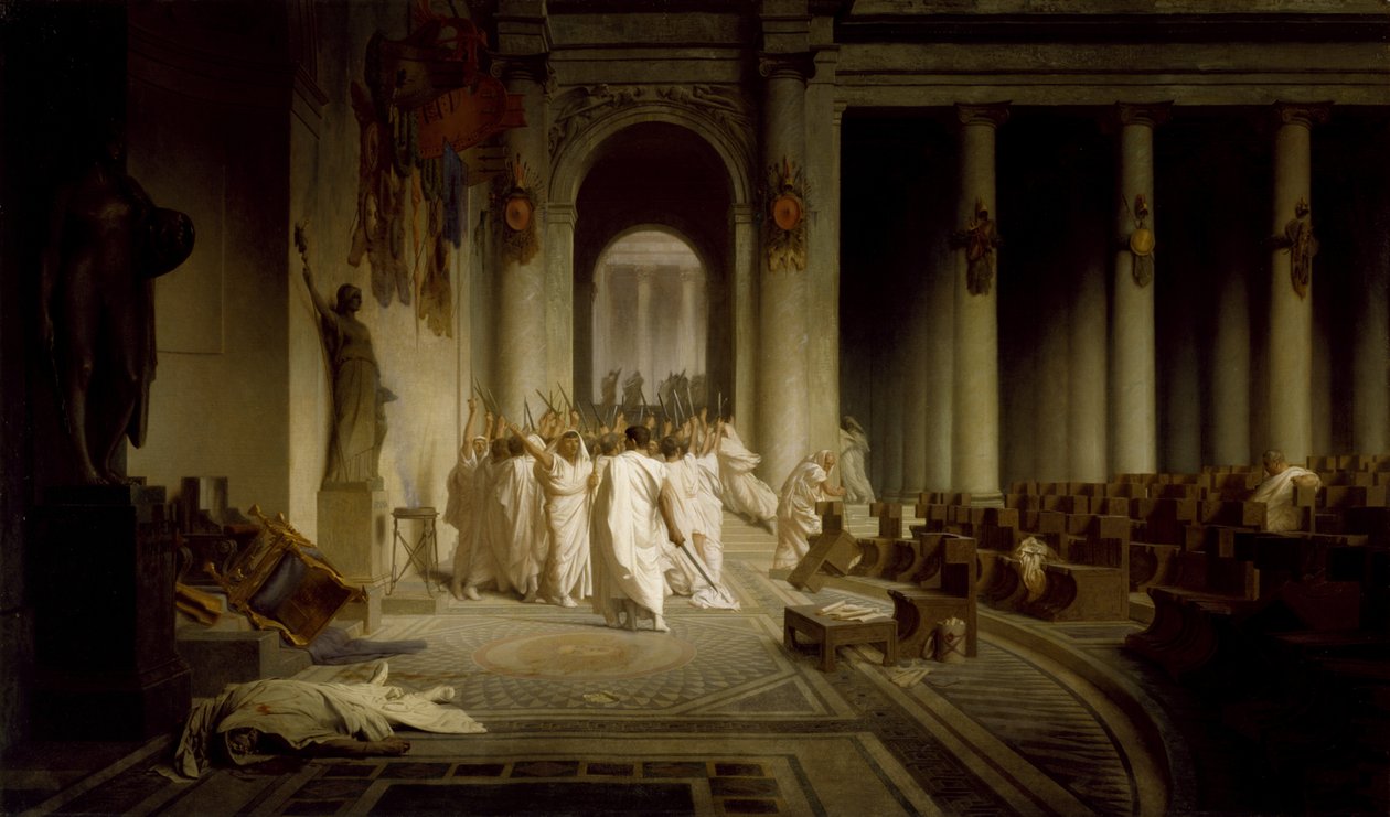 Cæsars død af Jean Leon Gerome