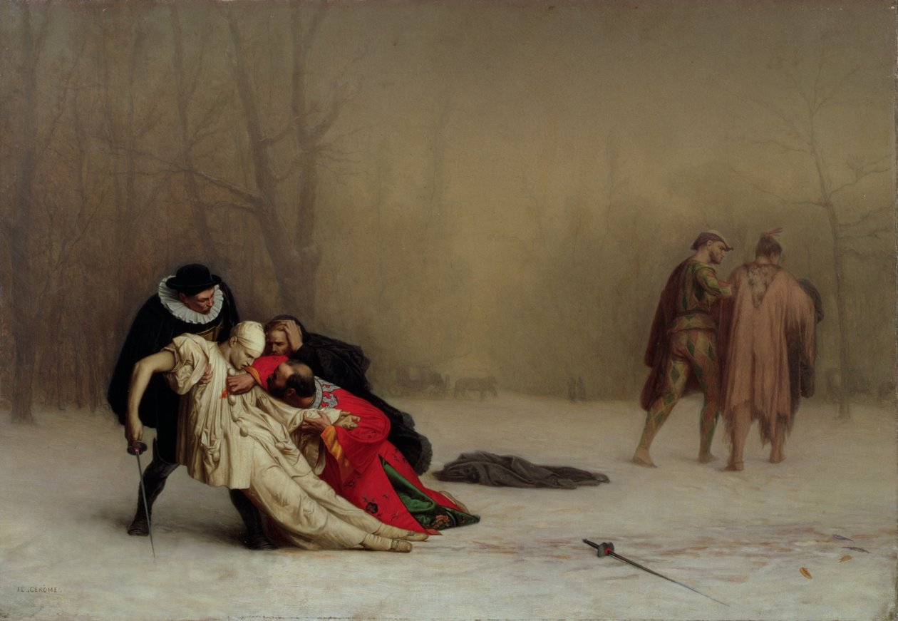 Duellen efter Maskeraden af Jean Leon Gerome